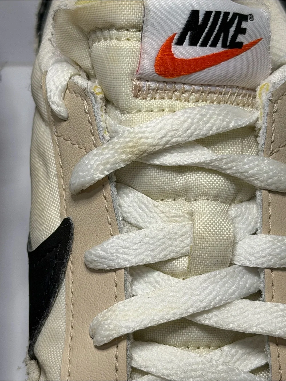 Nike Waffle Debut Cream & Black Women's Athletic Sneakers